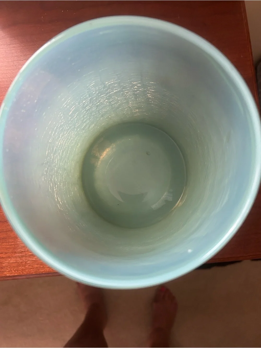 Handblown Glass Vase - Aqua Blue
